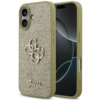 Guess Fixed Glitter Big 4G - Etui iPhone 17 (złoty)