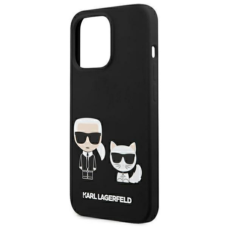 Karl Lagerfeld Slilicone Karl & Choupette Magsafe - Etui iPhone 13 Pro (czarny)