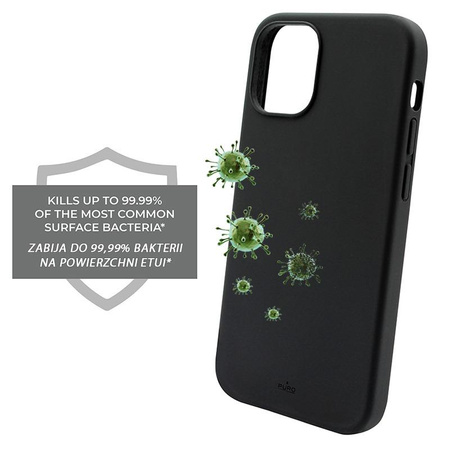 PURO ICON Cover - Etui iPhone 12 Pro Max z ochroną antybakteryjną (czarny)