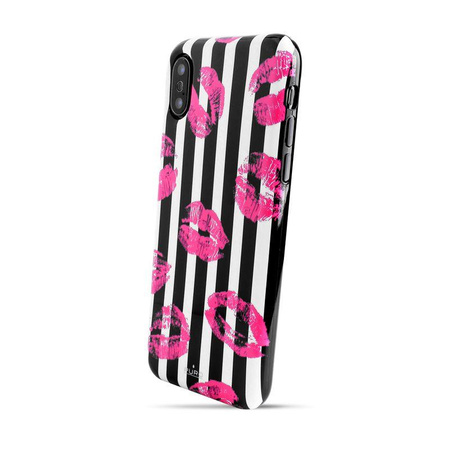 PURO Glam Miami Stripes - Etui iPhone Xs / X (Kiss)