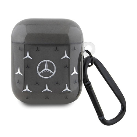 Mercedes Large Star Pattern - Etui AirPods 1/2 gen (czarny) 