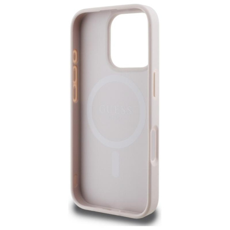 Guess 4G Printed Stripes MagSafe - Etui iPhone 16 Pro Max (różowy)