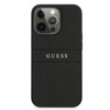 Guess Saffiano Metal Logo Stripes - Etui iPhone 13 Pro (czarny)
