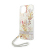 Guess Flower Cord - Etui ze smyczką iPhone 14 (fioletowy)
