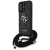 Guess 4G Big Logo Cord Strap Crossbody - Etui do iPhone 16 (czarny)