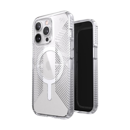 Speck Presidio Perfect-Clear with Grips + MagSafe - Etui iPhone 13 Pro z powłoką MICROBAN (Clear)