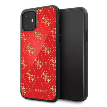 Guess 4G Double Layer Glitter Case - Etui iPhone 11 (Red)