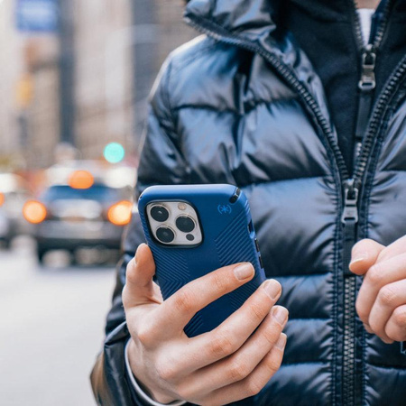Speck Presidio2 Grip - Antypoślizgowe etui iPhone 14 / iPhone 13 (Coastal Blue / Black / White)