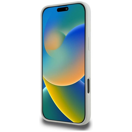 Karl Lagerfeld Silicone Double Heads And Circle MagSafe - Etui do iPhone 16 Pro (beżowy)