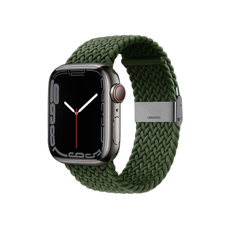 Crong Wave Band – Pleciony pasek do Apple Watch 38/40/41/42 mm (zielony)
