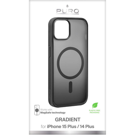 PURO GRADIENT MAG - Etui iPhone 15 Plus MagSafe (Black)