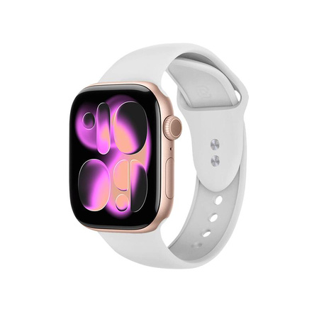 Crong Liquid - Pasek do Apple Watch 44/45/46/49 mm (biały)