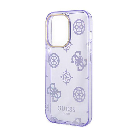 Guess Peony Glitter Case – Etui iPhone 14 Pro (Liliowy)