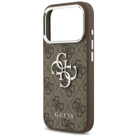 Guess 4G Big 4G Classic Logo - Etui iPhone 17 Pro (brązowy / srebrny)