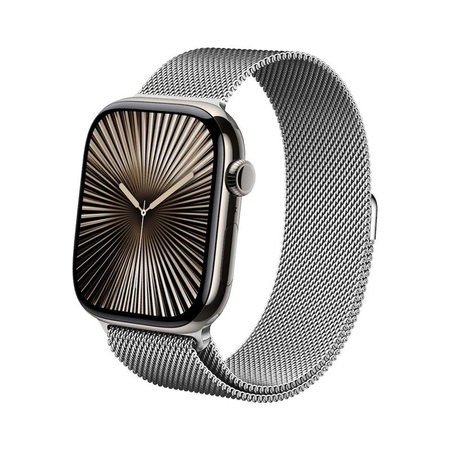 Crong Milano Steel - Pasek ze stali nierdzewnej do Apple Watch 38/40/41/42 mm (srebrny)