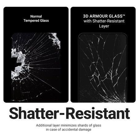 Crong 3D Armour Glass - Szkło hartowane iPhone 16e / iPhone 14 / iPhone 13 / iPhone 13 Pro + ramka instalacyjna