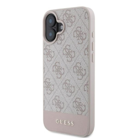 Guess 4G Bottom Stripe - Etui iPhone 16 (różowy)