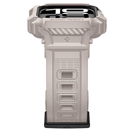 Spigen Rugged Armor Pro V2 – Pasek z obudową do Apple Watch 10 / 11 42 mm (Dune Beige)