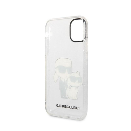 Karl Lagerfeld IML Glitter NFT Karl & Choupette - Etui iPhone 11 (przezroczysty)