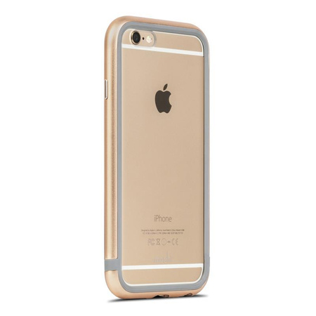 Moshi iGlaze Luxe - Etui z aluminiową ramką iPhone 6s / iPhone 6 (Satin Gold)
