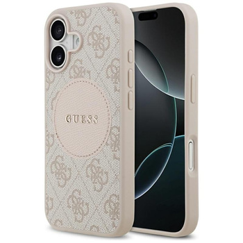 Guess 4G Circle Classic Logo MagSafe - Etui iPhone 17 (różowy)