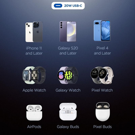 Spigen Essential EE201EU GaN - Ładowarka sieciowa USB-C 20W (Czarny)