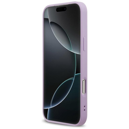 Guess Grained Ring MagSafe - Etui iPhone 17 Pro Max (fioletowy)