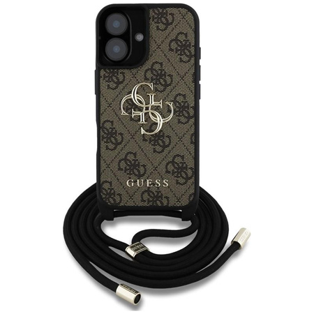 Guess 4G Big Logo Cord Strap Crossbody - Etui do iPhone 16 (brązowy)