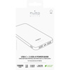 PURO White Fast Charger Power Bank – Power bank dla smartfonów i tabletów 10000 mAh, 2xUSB-A + 1xUSB-C (biały)