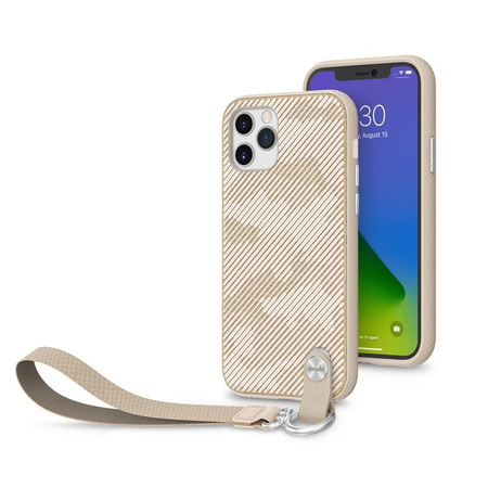 Moshi Altra - Etui z odpinaną smyczką iPhone 12 / iPhone 12 Pro (system SnapTo) (Sahara Beige)