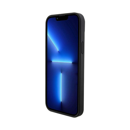 Mercedes Crossed Lines Pattern Leather MagSafe - Etui iPhone 15 (czarny)