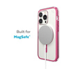 Speck Presidio Perfect-Clear with Impact Geometry + MagSafe - Etui iPhone 14 Pro Max z powłoką MICROBAN (Clear / Digital Pink)