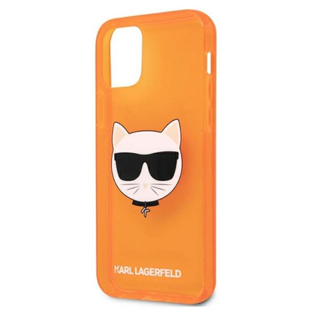 Karl Lagerfeld Choupette Head - Etui iPhone 12 Pro Max (fluo pomarańczowy)