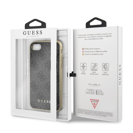 Guess 4G Charms Collection - Etui iPhone iPhone SE 2022 / SE 2020 / 8 / 7 (szary)