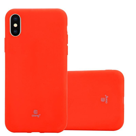 Crong Soft Skin Cover - Etui iPhone Xs / X (czerwony)