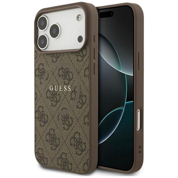 Guess 4G Ring Classic Logo MagSafe - Etui iPhone 17 Pro Max (brązowy)