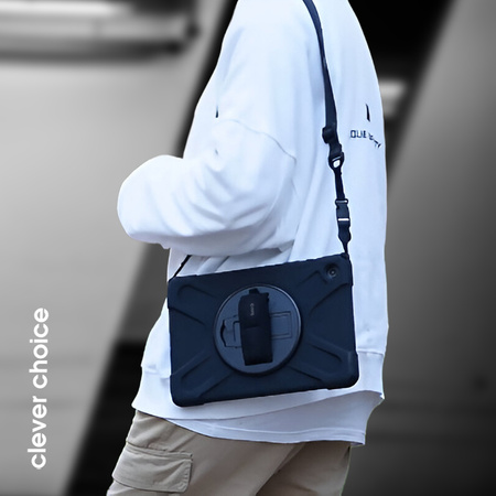 Crong Defender Plus – Pancerne etui iPad Air 11” M3 (2025) / M2 (2024) (czarny)