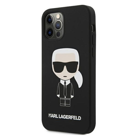 Karl Lagerfeld Fullbody Silicone Iconic - Etui iPhone 12 / 12 Pro (Black)