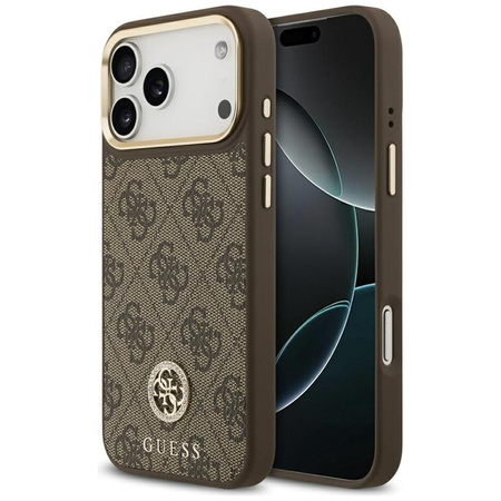 Guess 4G Strass Logo MagSafe - Etui iPhone 17 Pro Max (brązowy)
