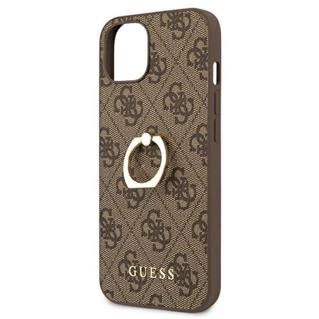 Guess 4G Ring Case - Etui iPhone 13 (brązowy)
