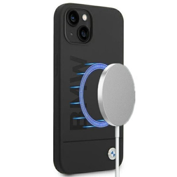 BMW Silicone Signature Logo Magsafe - Etui iPhone 14 (czarny)