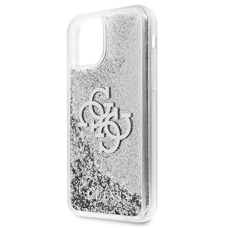 Guess Liquid Glitter 4G Big Logo - Etui iPhone 11 (srebrny)