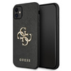 Guess Saffiano 4G Big Metal Logo - Etui iPhone 11 (czarny)