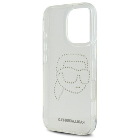 Karl Lagerfeld IML Rhinestones Karl Head - Etui do iPhone 16 Pro (przezroczysty)