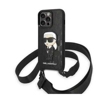 Karl Lagerfeld NFT Monogram Ikonik Patch - Etui iPhone 14 Pro Max (czarny)