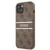 Guess 4G Printed Stripe - Etui iPhone 13 Mini (brązowy)
