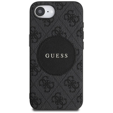 Guess 4G Circle Classic Logo MagSafe - Etui do iPhone 16e (czarny)