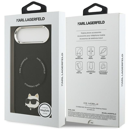 Karl Lagerfeld Choupette Pin MagSafe - Etui iPhone Air (czarny)