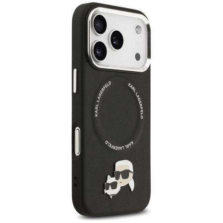 Karl Lagerfeld Karl & Choupette Pins MagSafe - Etui iPhone 17 Pro Max (czarny)