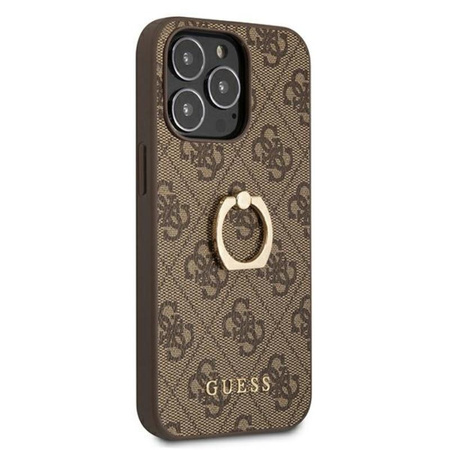 Guess 4G Ring Case - Etui iPhone 13 Pro Max (brązowy)